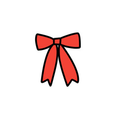 red bow ribbon vector