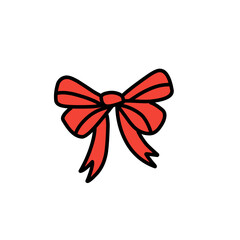 red bow ribbon vector