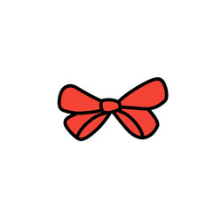 red bow ribbon vector