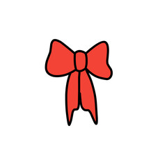 red bow ribbon vector