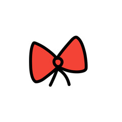 red bow ribbon vector