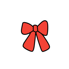 red bow ribbon vector