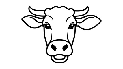 portrait of a cow with opened mouth