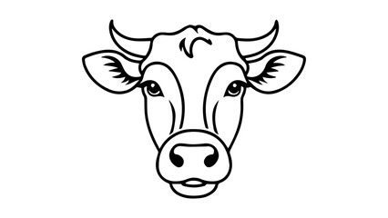 cow head isolated