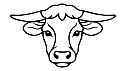 portrait illustration of a cow