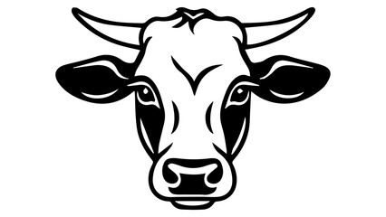 head of a bull illustration in vector