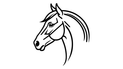 horse head silhouette vector illustration