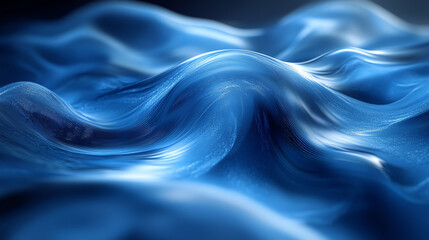 Obraz premium An abstract image of flowing blue waves.