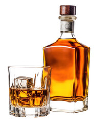 PNG Perfume bottle whisky glass.