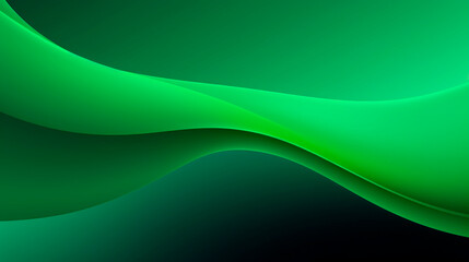 Green abstract background with lines, stripes. Wavy text area for card, banner, flyer, design