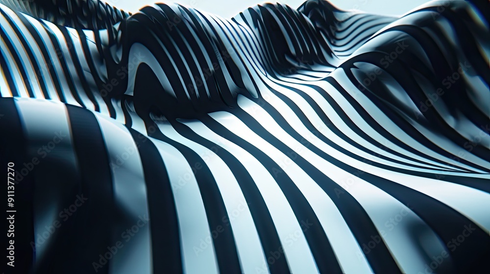 Poster smooth fluid lines creating an abstract motion effect