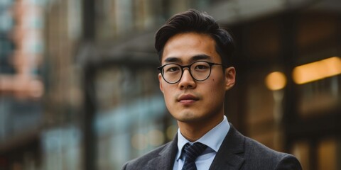 Fototapeta premium Clean and minimalist image of a young professional.