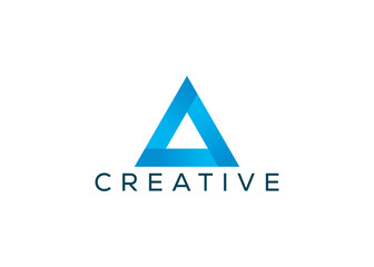 Minimal and professional abstract triangle logo design template