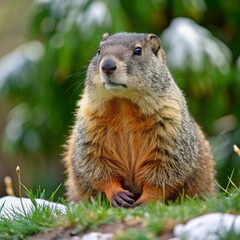 Groundhog is an animal that lives in the forest.