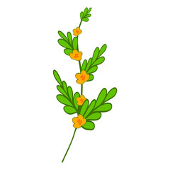Simple minimalistic flat flower leaves vector illustration