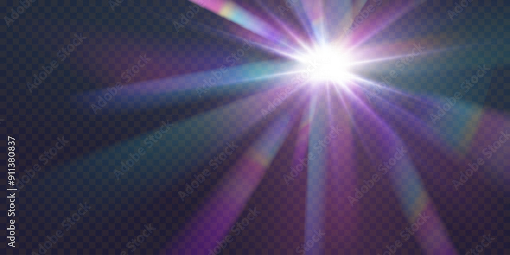Poster transparent light refraction pattern for adding effects to backgrounds and objects. holographic fall