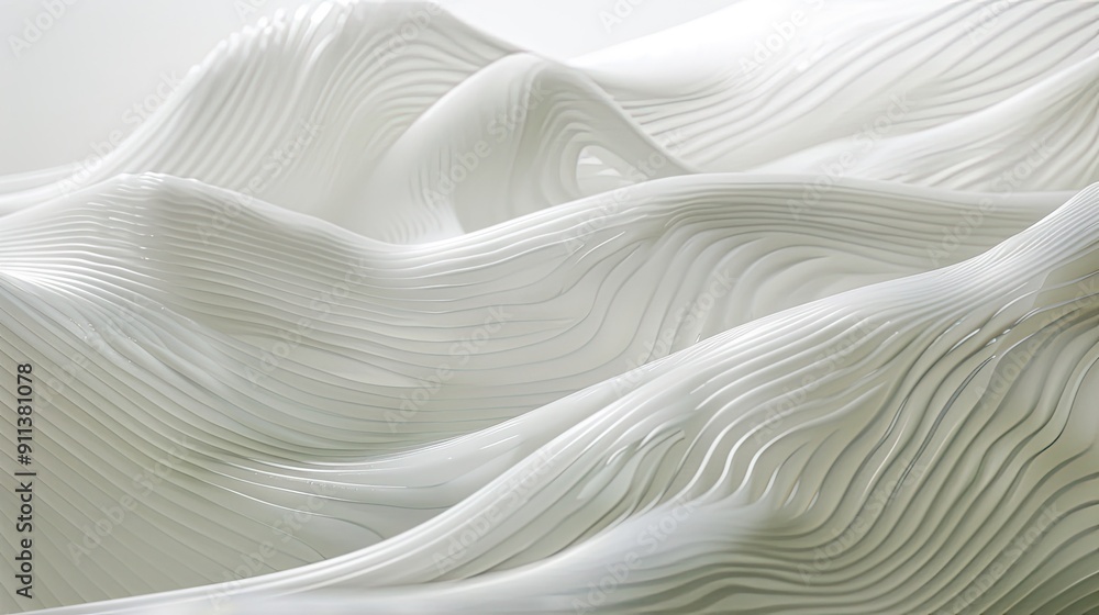 Poster smooth light waves forming an abstract pattern