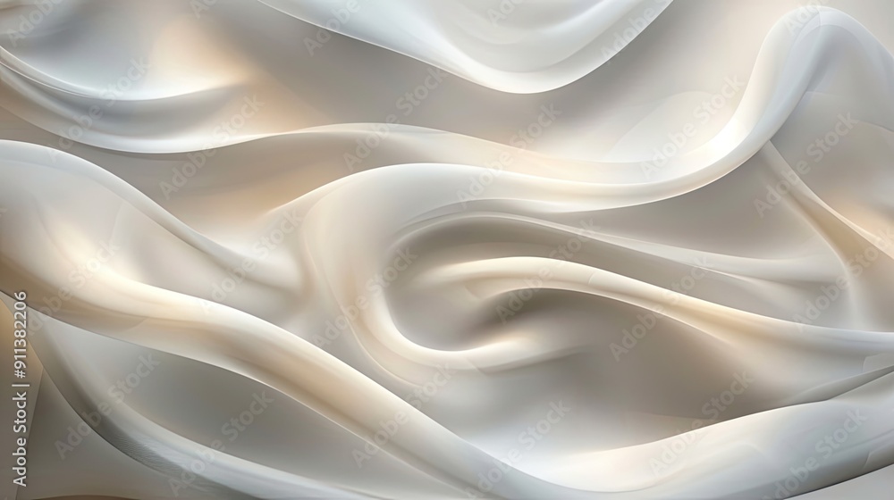 Poster smooth light waves forming an abstract pattern