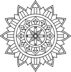 Architectural Mandala colorful page