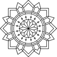 Fototapeta premium Architectural Mandala colorful page