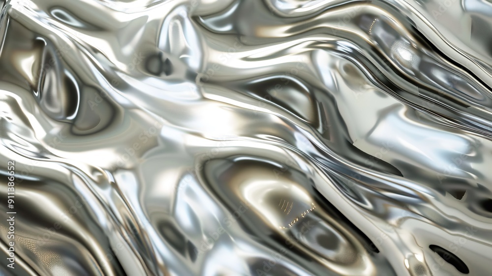 Poster smooth wavy textures with gradient light reflections