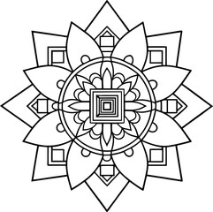 Architectural Mandala colorful page