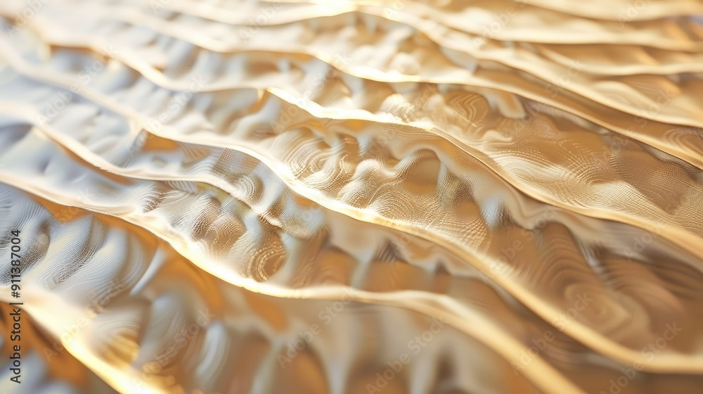 Poster smooth wavy textures with gradient light reflections