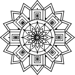 Architectural Mandala colorful page