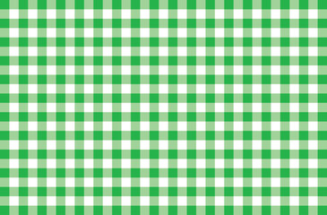 green and white checkered tablecloth