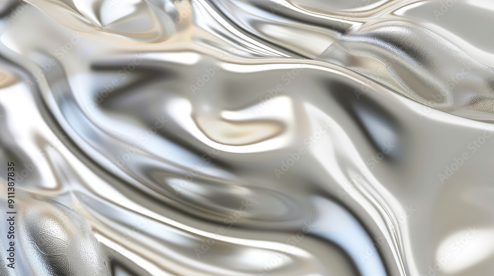 Poster smooth wavy textures with gradient light reflections