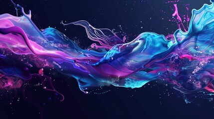 Abstract Swirling Liquid Art