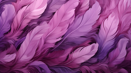 Purple Bird Feathers Watercolor Oil Painting, Abstract Image, Texture, Pattern Background, Wallpaper, Cover and Screen of Smartphone, Cell Phone, Computer, Laptop, 9:16 and 16:9 Format