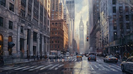 Naklejka premium Urban Art Architecture Painting Concept