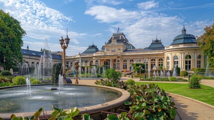 Fototapeta premium Casino concept Wiesbaden and the famous Kurhaus