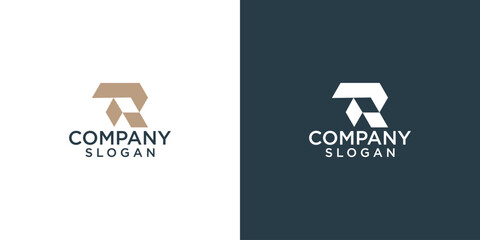 letter R abstract monogram logo vector design