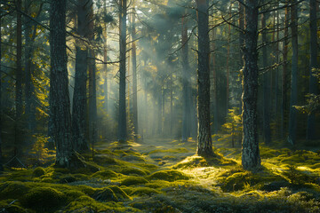 Fototapeta premium morning in the forest