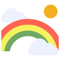 rainbow flat icon