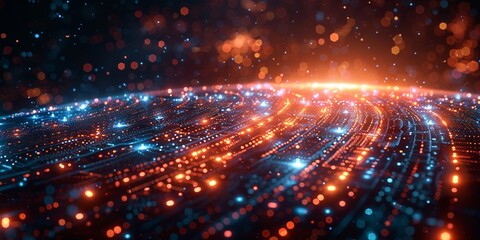 Obraz premium Future Computer Technologies Background Banner