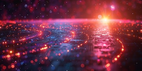 Obraz premium Future Computer Technologies Background Banner