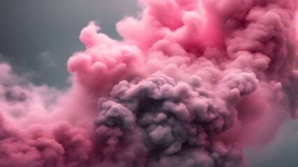 Fototapeta premium pink and gray smoke or cloudy