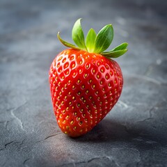 strawberries on a gray background. strawberry close-up. strawberry macro photography on a gray background.