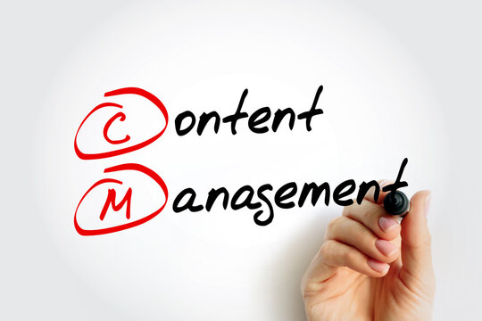 CM - Content Management is a set of processes and technologies that supports the collection, managing, and publishing of information in any form or medium, acronym concept background