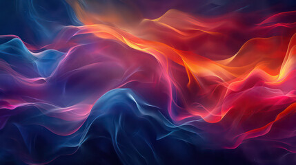 Obraz premium Beautiful abstract neon wavy shiny background