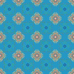 Fototapeta premium Abstract ethnic art, Indian style. art ornament print.Design for carpet, cover.wallpaper, wrapping, fabric, clothing