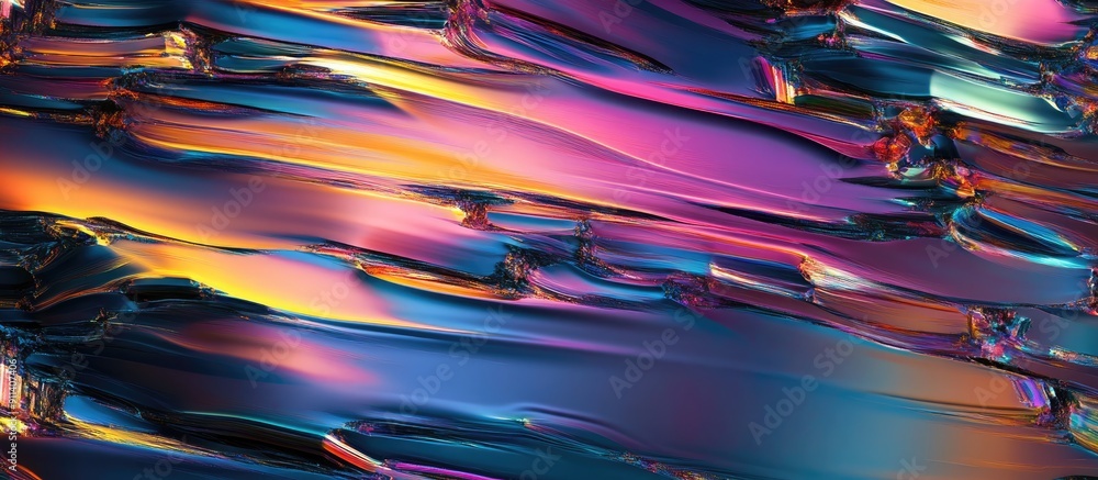 Poster Abstract depiction of a distorted digital screen featuring vibrant color aberrations