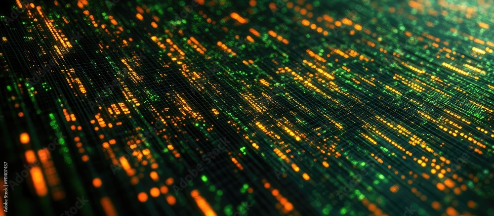 Poster abstract digital binary code background cyberspace and technological pattern 3d rendered illustratio
