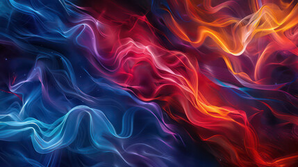 Fototapeta premium Beautiful abstract neon wavy shiny background