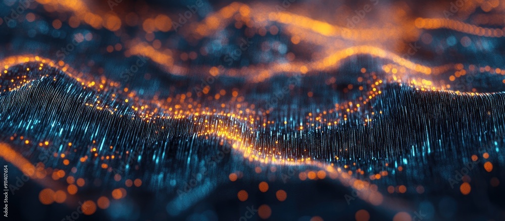 Aufkleber abstract technological backdrop featuring digital information and the concept of big data rendered i