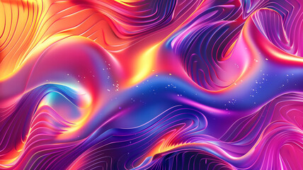 Obraz premium Abstract wavy colored background close up for modern designs, digital art, creative branding