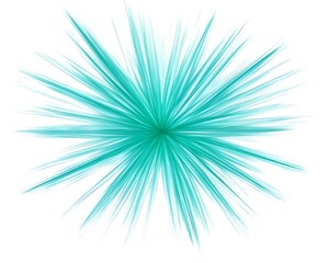 Abstract Sunburst  surface of teal radial zoom in teal colour tones on white background. 